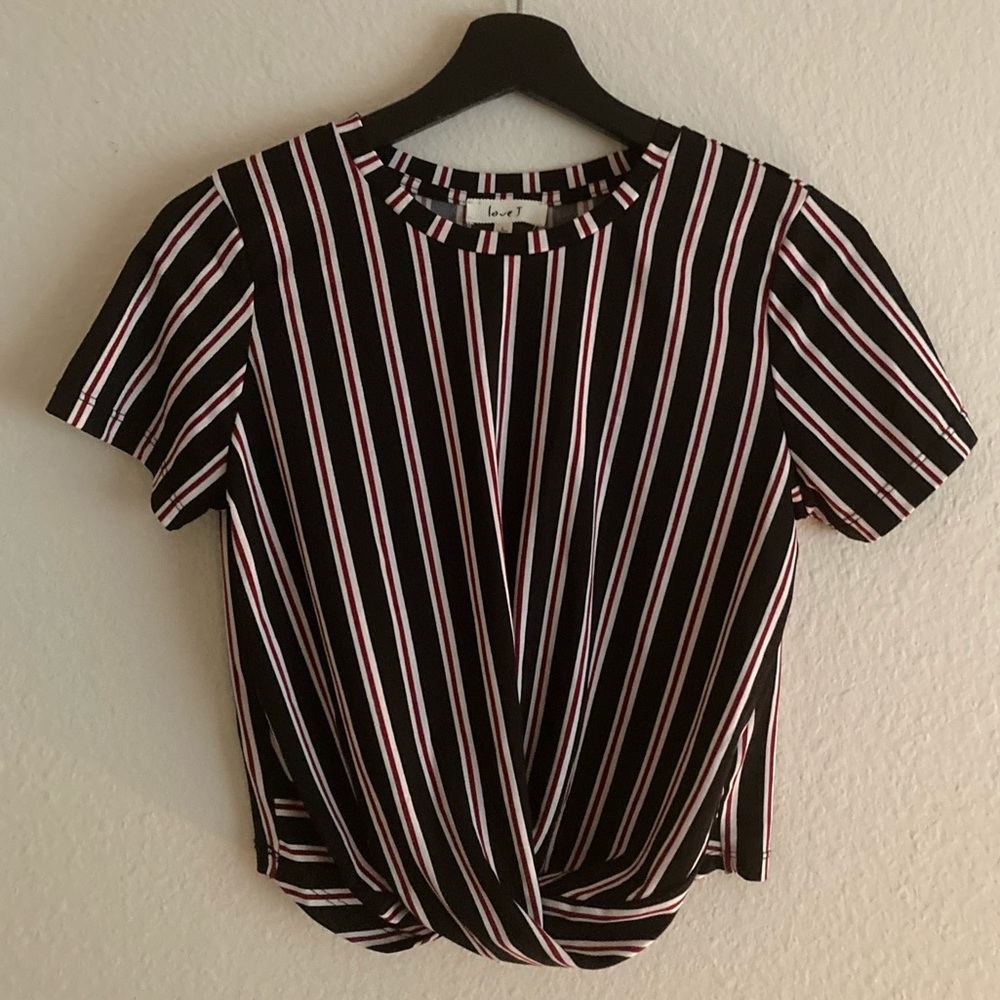 Vertical Striped Crop Top